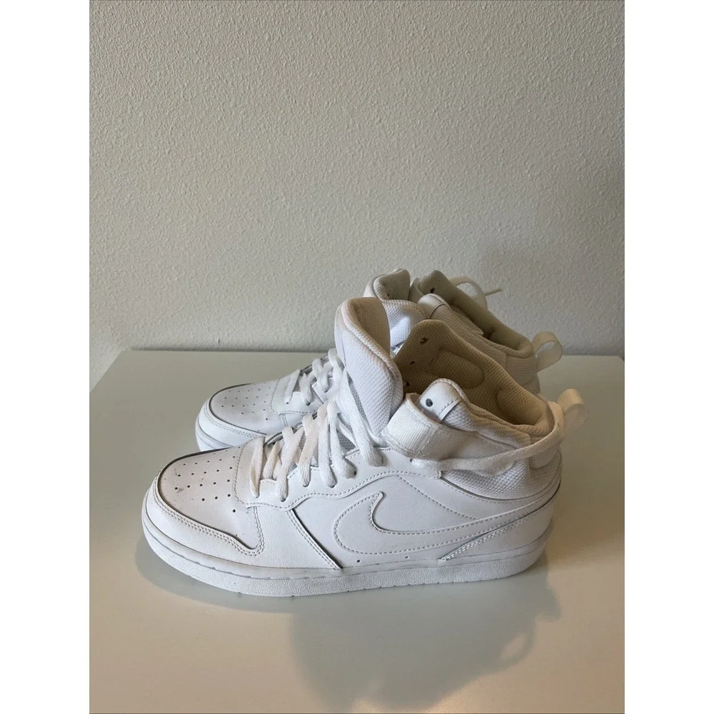 Nike Court Borough Mid 2 (GS) White Kid's Sneakers - Size 7Y CD7782-100